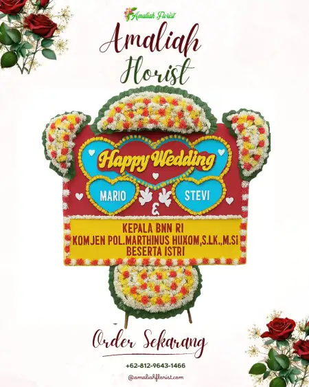 Papan Bunga Pernikahan Surotrunan
